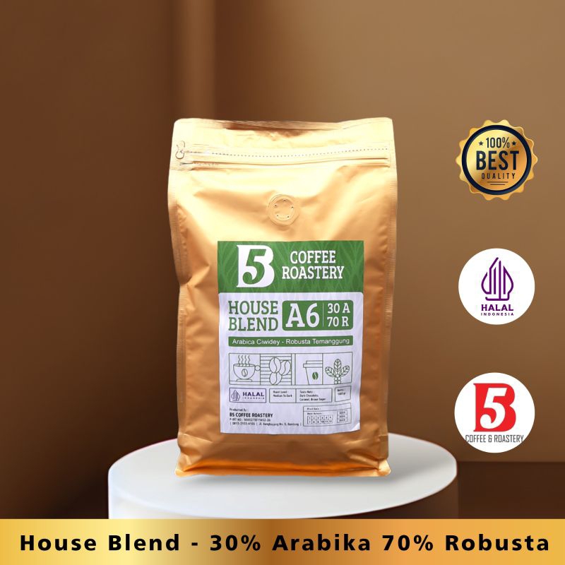 

Kopi House Blend 30% Arabika 70% Robusta | Medium to dark roasted