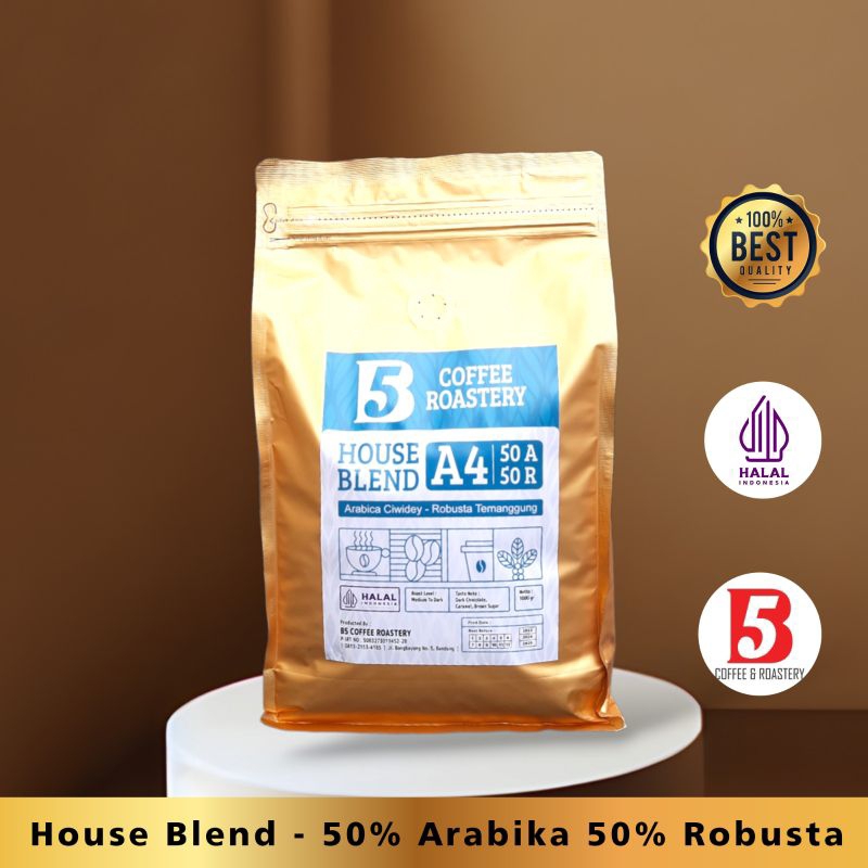 

Kopi House Blend 50% Arabika 50% Robusta - Medium To Dark Roasted