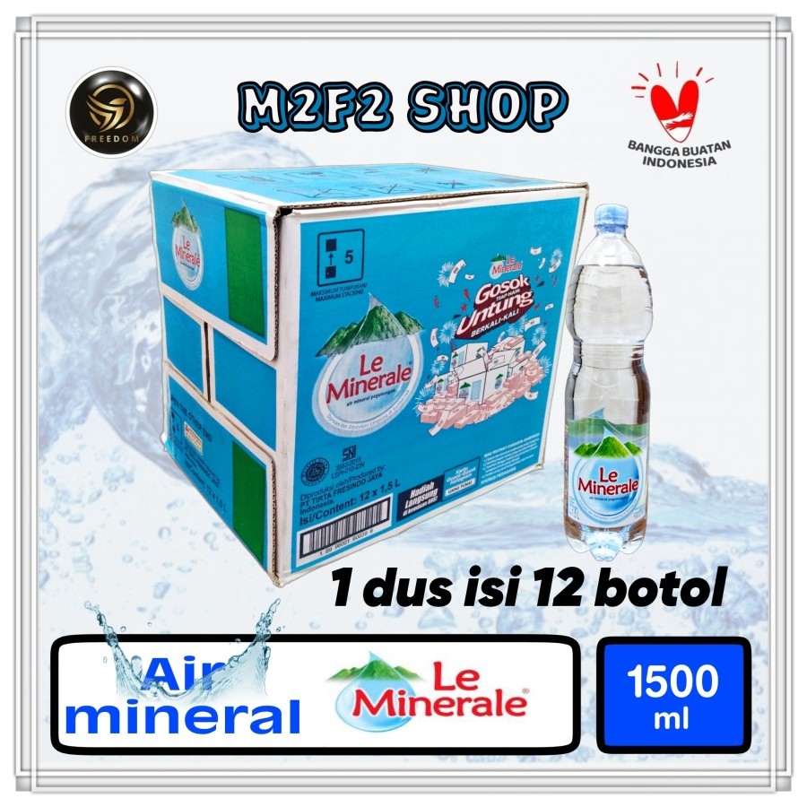 

Air Mineral Le Minerale Botol Besar Plastik Pet - 1500 ml (Kemasan Karton)