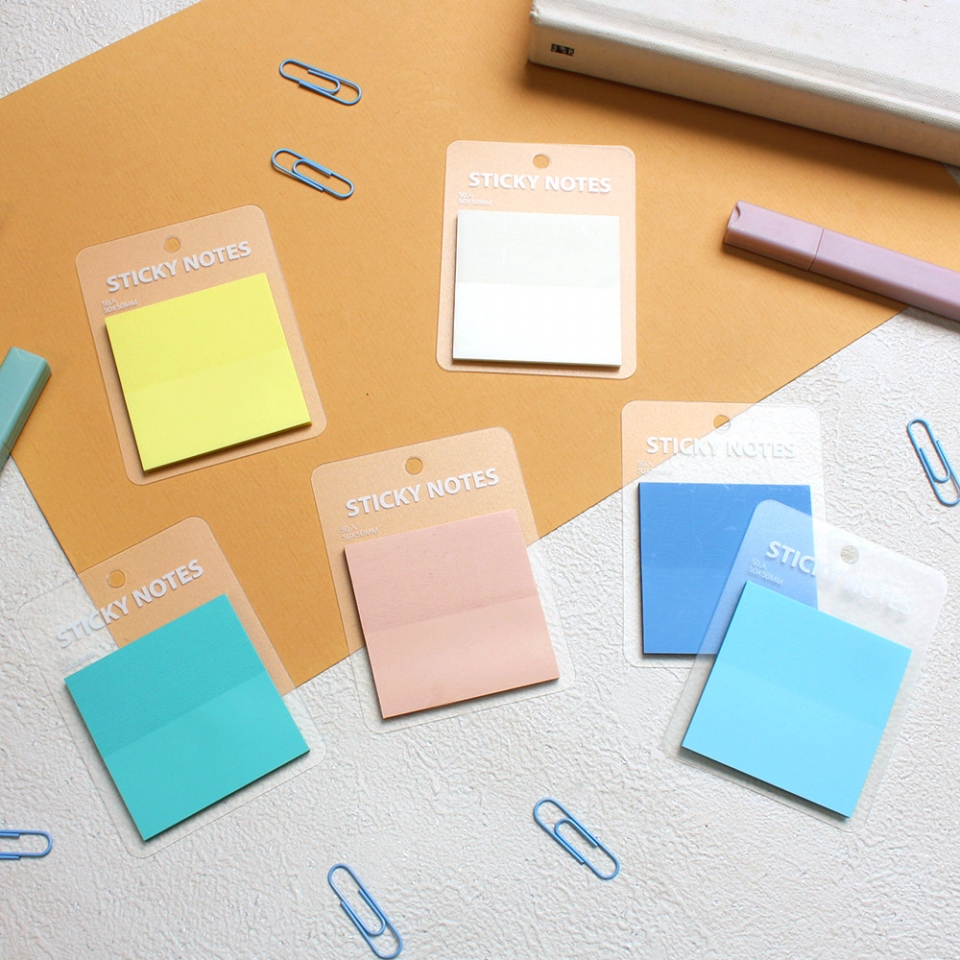 

PANMOMO A Colorful See-Through Transparent Sticky Notes / Memo Note Label Kertas Catatan Transparan