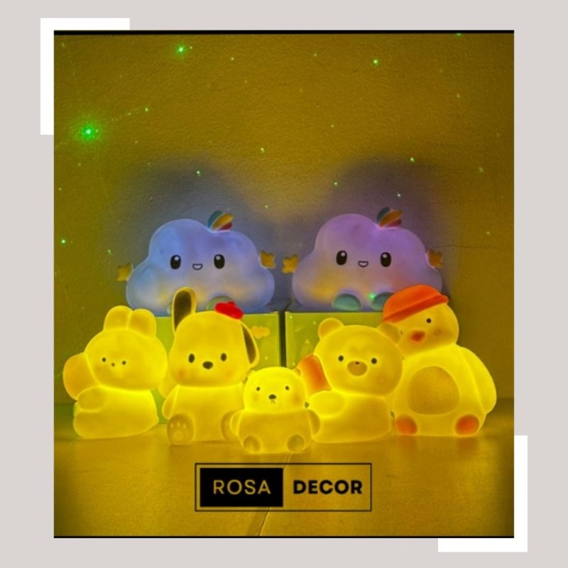 Lampu Tidur Aesthetic/ Lampu Tidur Anak / Lampu Tidur Kartun Lucu / Lampu Tidur Kecil