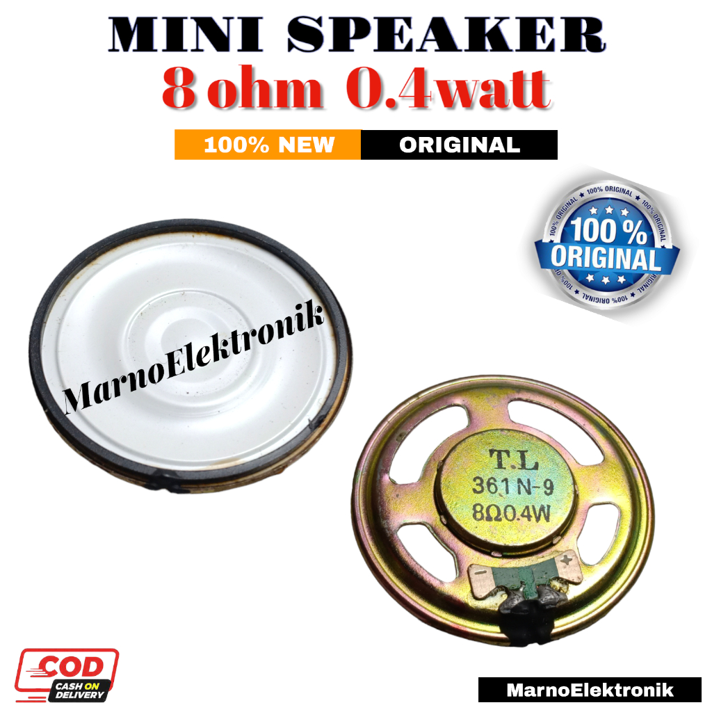 MINI SPEAKER 8 OHM 0,4 WATT SPEKER MINI 8OHM 0.4W ORIGINAL