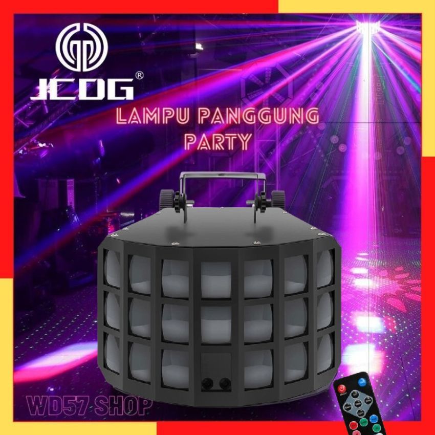 Lampu Sorot Proyektor LED Laser Light RGB DMX Remot Kontrol Efek Cahaya Lighting Dekorasi Panggung