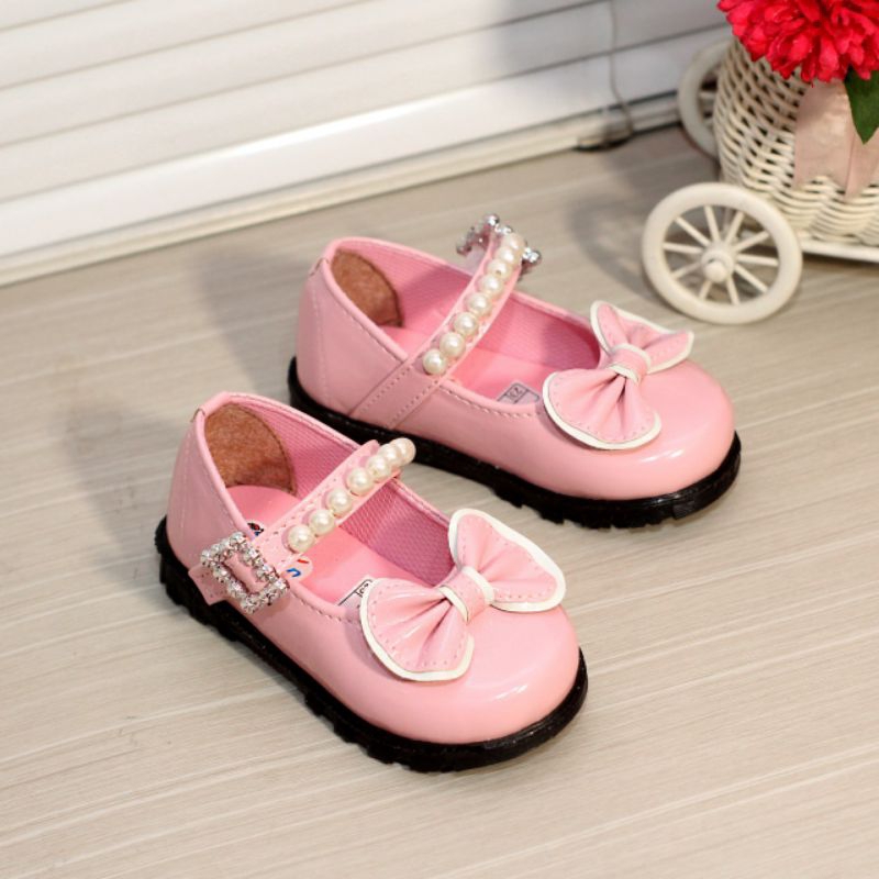 Sepatu Loafer Anak Perempuan Dokmart Pita Mutiara