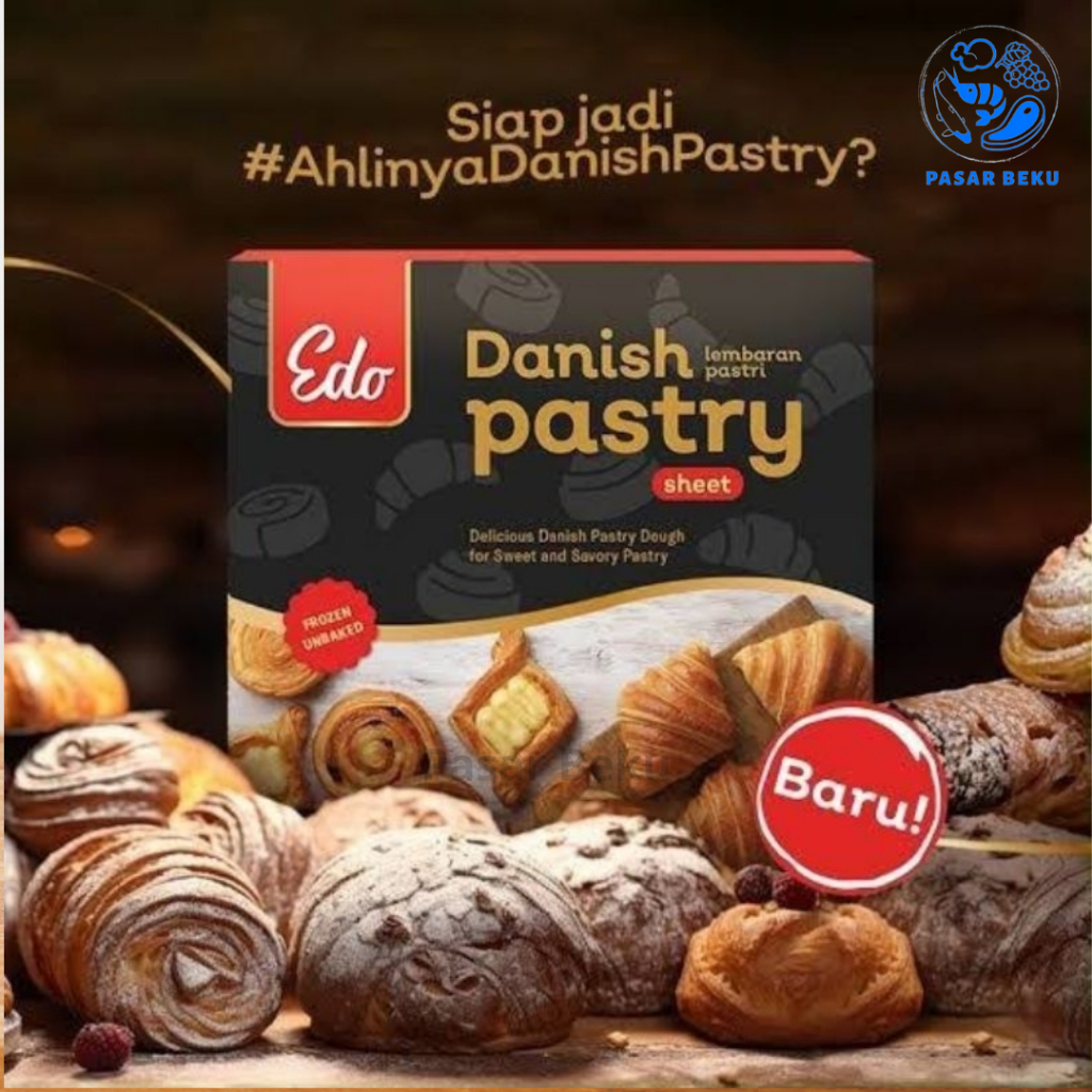 

Edo Puff Pastry Danish 750gr Bahan Base Aneka Pastry dan Kue Cromboloni Viral Pasar Beku Padang