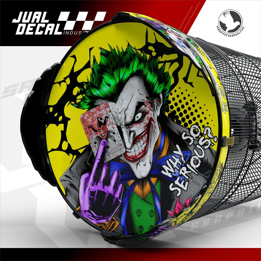 Stiker Sangkar Murai Variasi JOKER KARTU Decal Kandang Burung Tebok No 1 dan 2