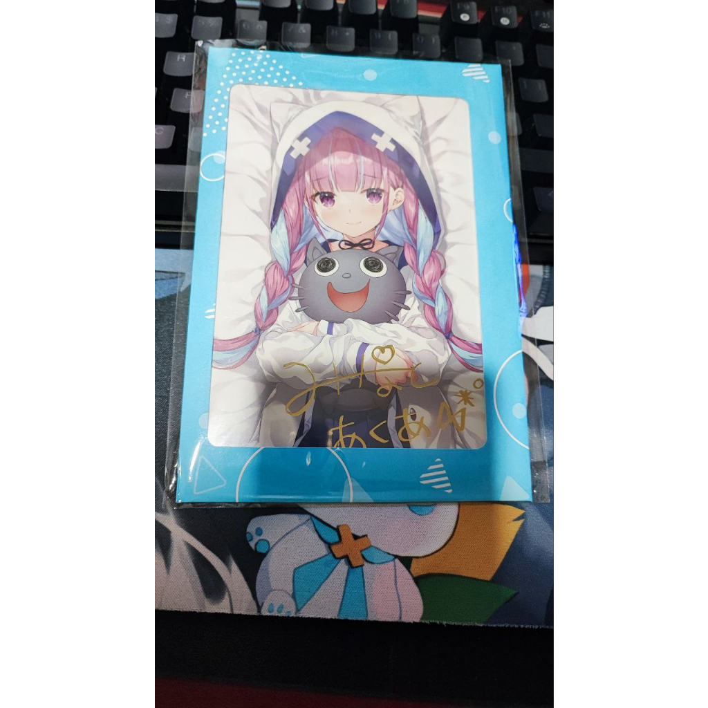 

Post Card Tanda Tangan Member Hololive VTuber - Aqua