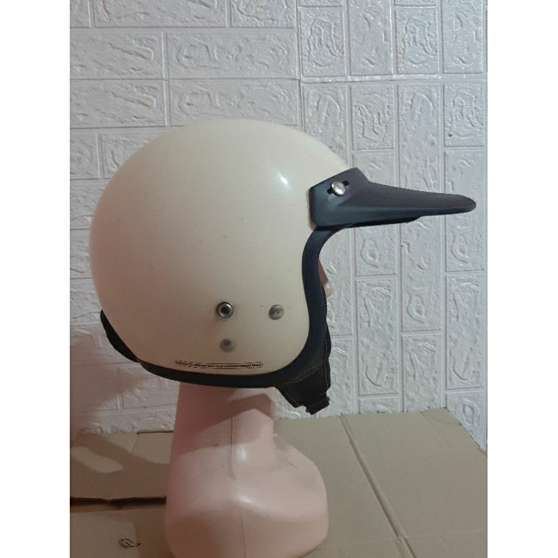 Helm Cargloss Cream Pet Bebek Helm Retro (Bekas)