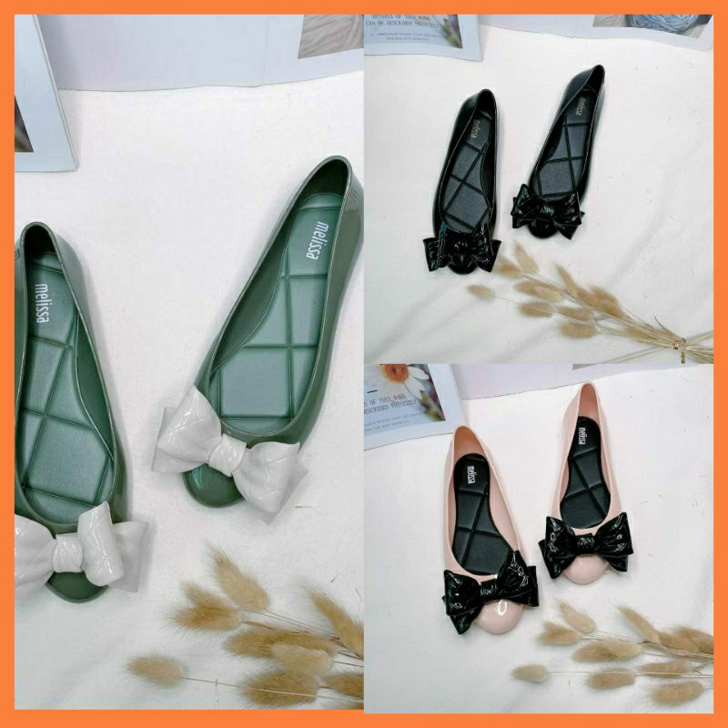 Melissa Flatshoes Ribbon Pita Sepatu Jelly