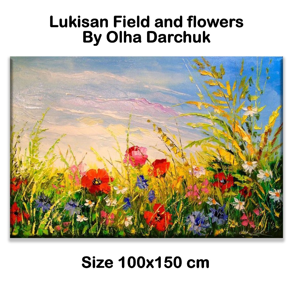 Lukisan Field And Flowers 100x150