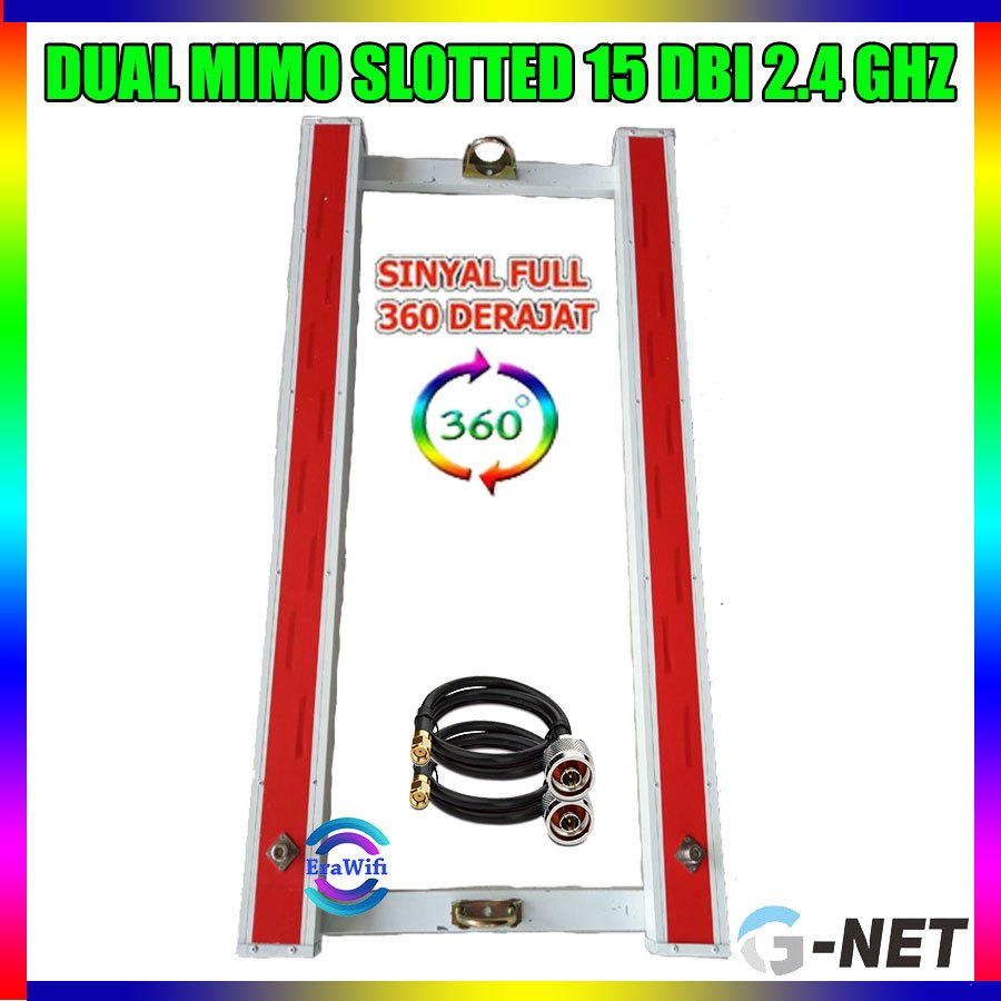 Antena Wifi Hotspot Rt Rw Net Dual Mimo Slotted 2.4 Ghz 360 Derajat Bukan R Net