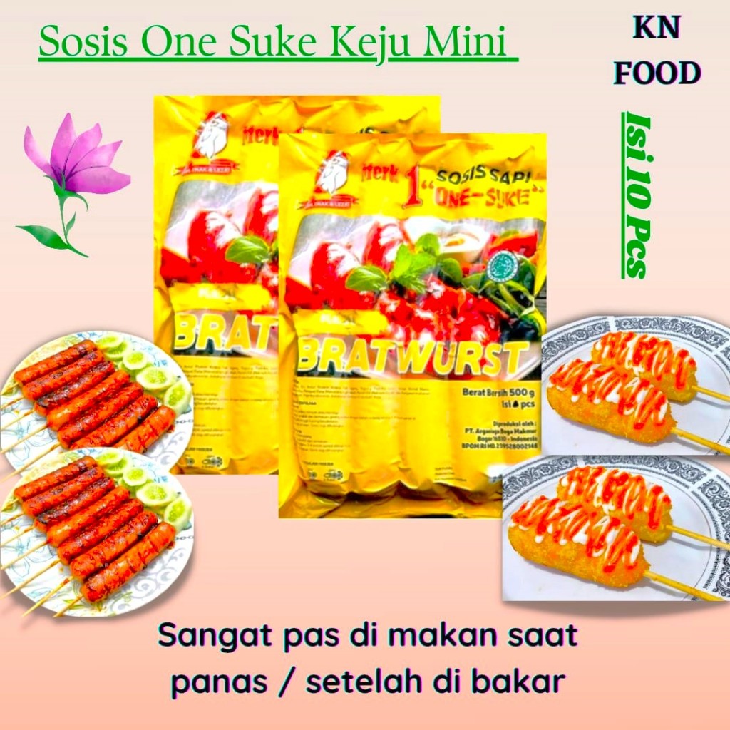 

Sosis Mini Keju Isi 6 One Suke Bratwurst Cheese