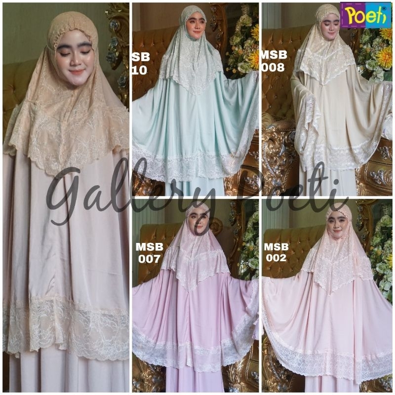 Mukena Poeti Sabrina series zara silk premium