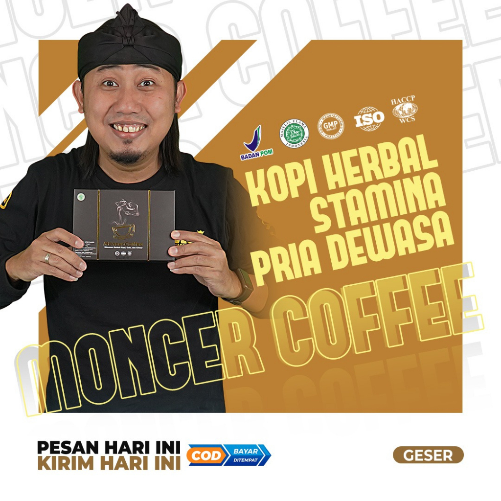 

1 Box Isi 8 sachet Kopi Monceeerr Herbal Alami Asli Halal