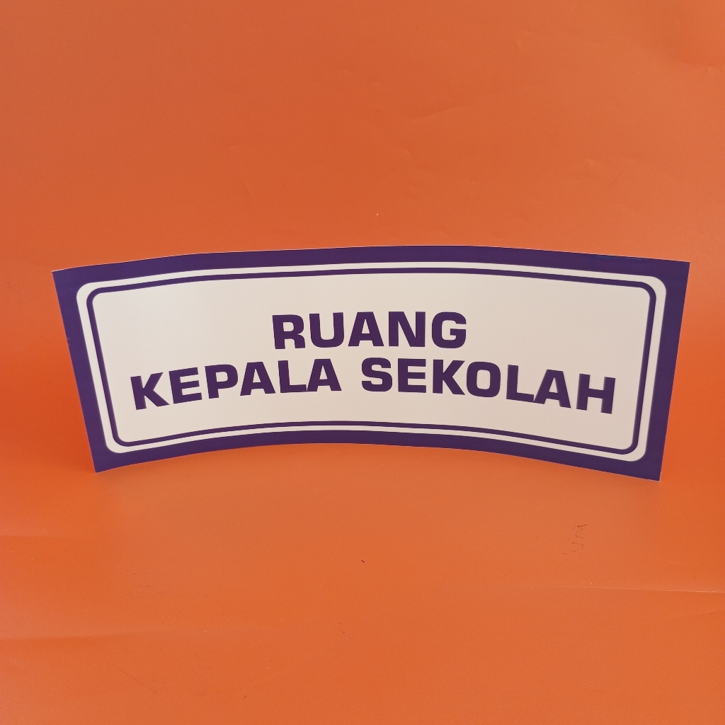 

Stiker Papan Nama Ruang Kepala Sekolah - Biru - Papan Penanda Ruangan 11x30