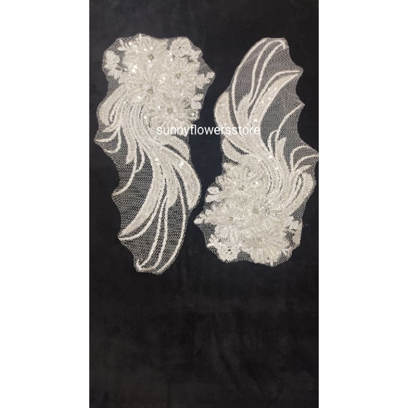 APLIKASI TEMPEL BORDIR BUNGA  PAYET