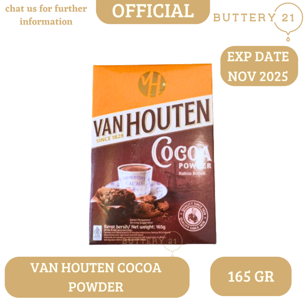 

VAN HOUTEN VANHOUTEN COCOA POWDER COKLAT BUBUK 165 GR