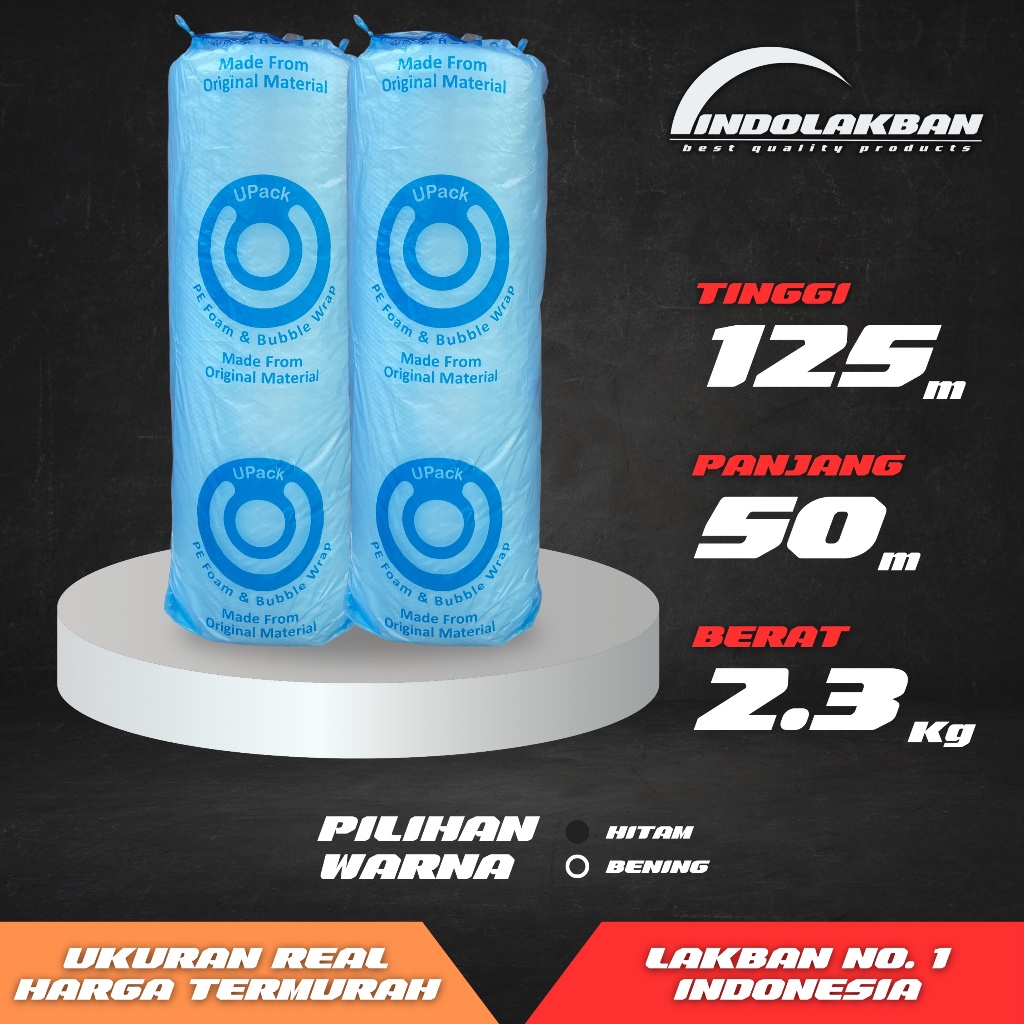 

Bubble Wrap UPACK Bening 2,3 kg 125 cm 50 m - HARGA MURAH BANGET