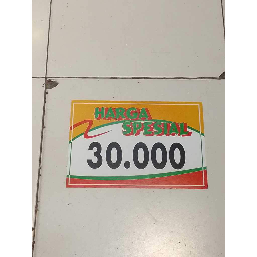 

Kertas Tulisan Harga Bandrol / Kertas Obral Harga Jualan ( HARGA SPESIAL 30.000 )