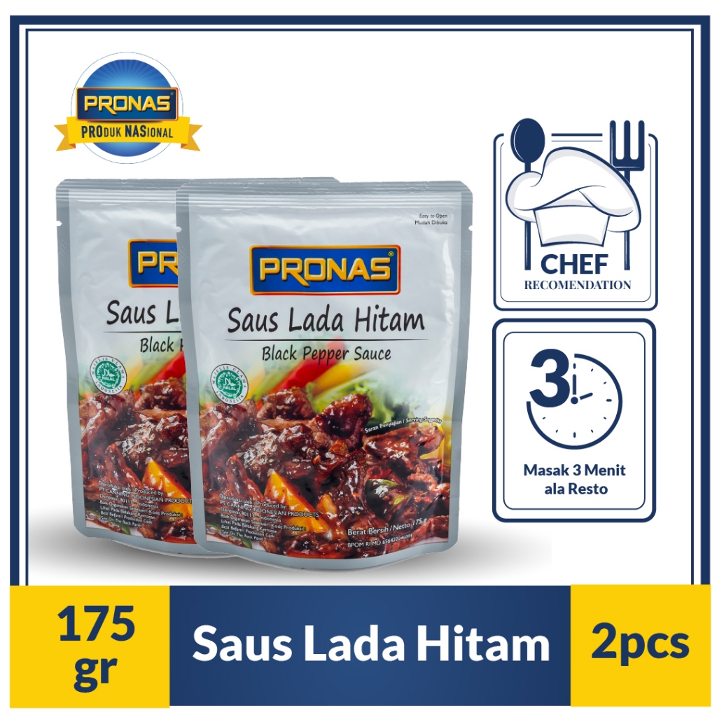 

Pronas Stir Fry Sauce Lada Hitam 175 gr bundling 2 pcs