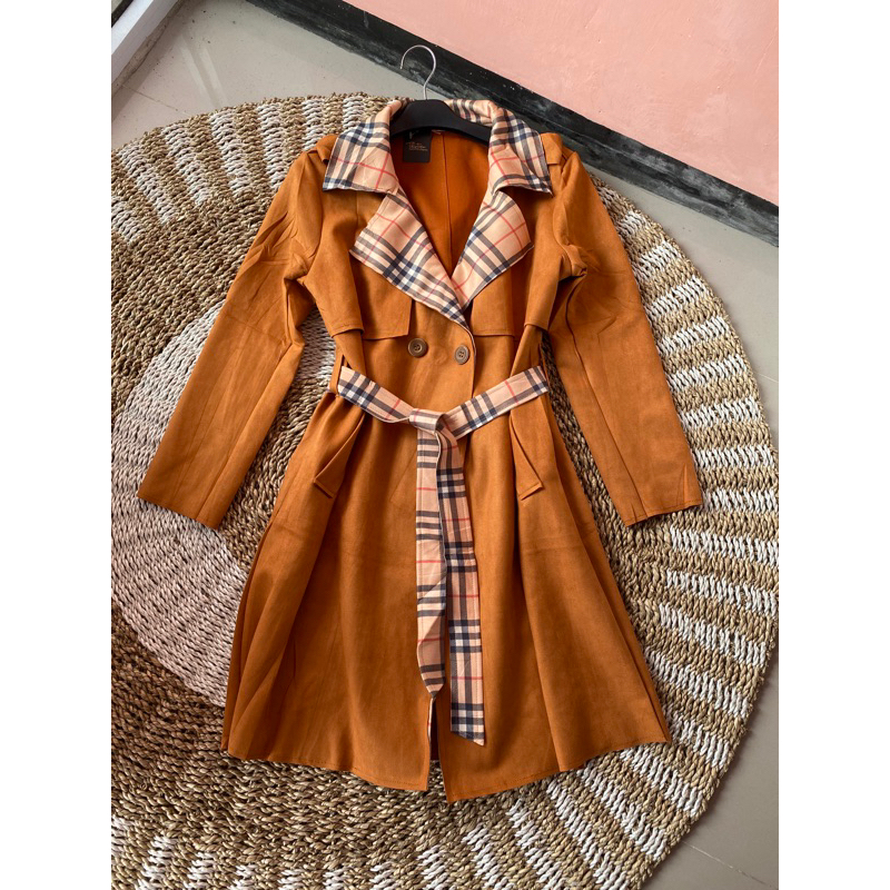 COAT LONG SUEDE / LONG SUEDE COAT / COAT SUEDE PREMIUM