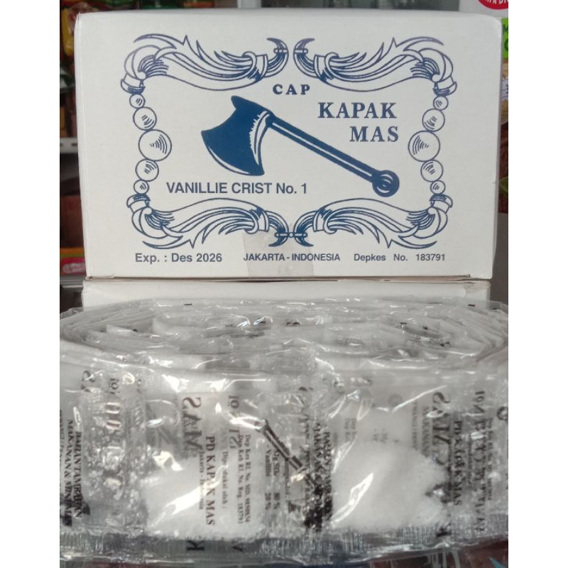 

Vanillie Crist No 1 cap Kapak Mas 1 box isi 100 sachet