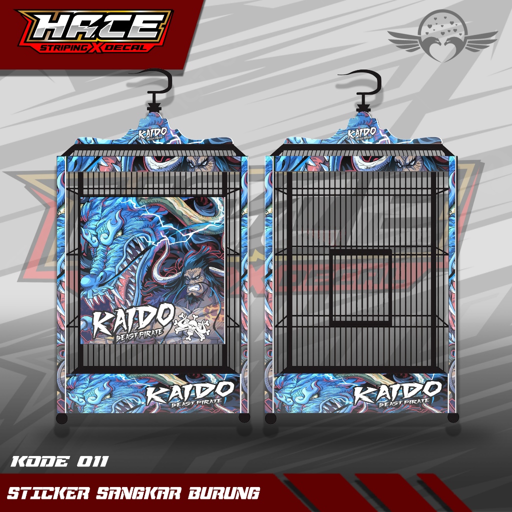 STICKER DECAL SANGKAR KOTAK - DECAL SANGKAR BURUNG KOTAK EBOD KAIDO 011