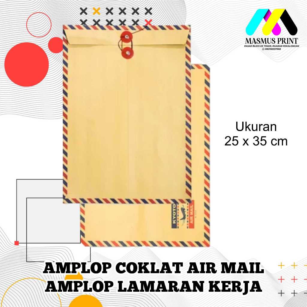 

Amplop Coklat Tali Air Mail / Amplop Lamaran Kerja