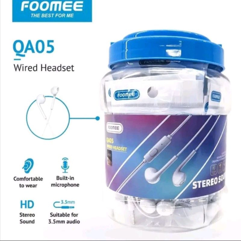 Headset Foomee || Handsfree Super Bass Original Foomee