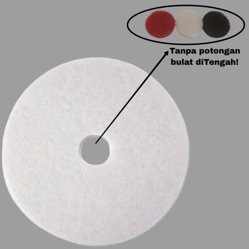 3M White Super Polish Floor Buffing Pad 4100 16'inch