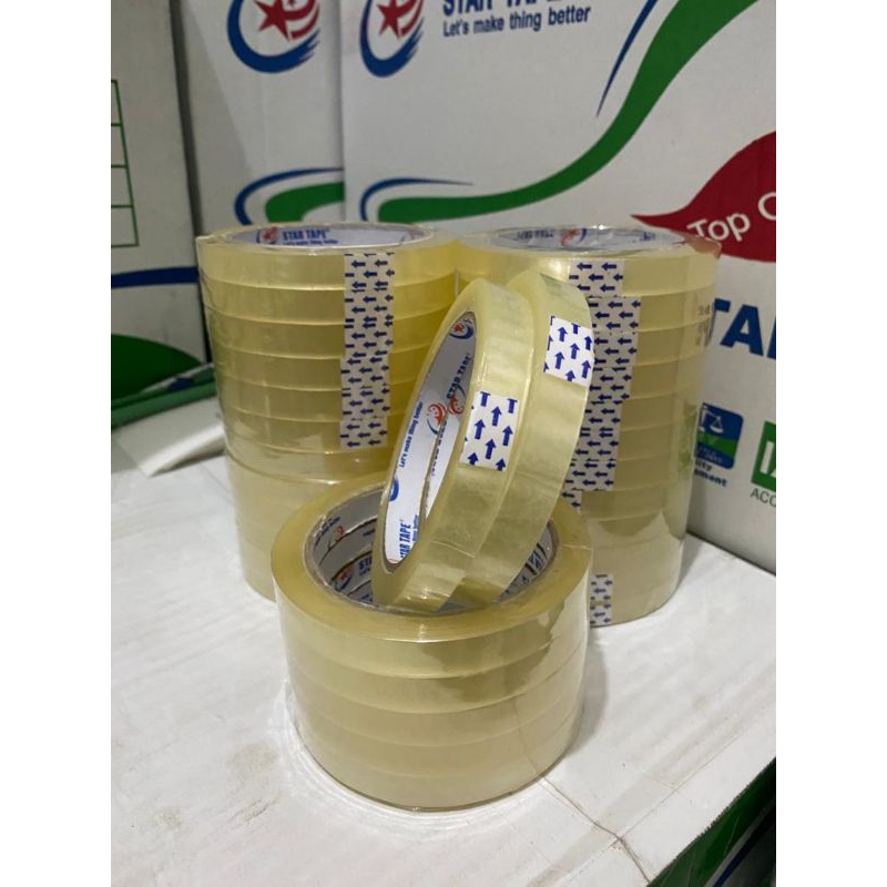 

Lakban bening 12 mm (per 12 pcs) Star tape