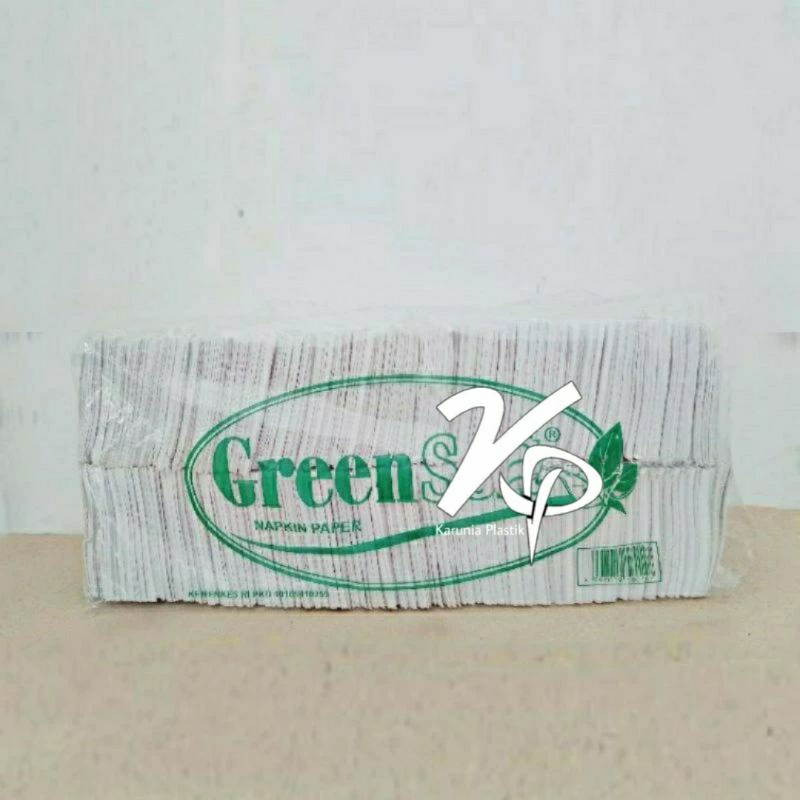 Tisu Green Napkin Belah / Potongan (Tisu Sendok / Tisu Catering )