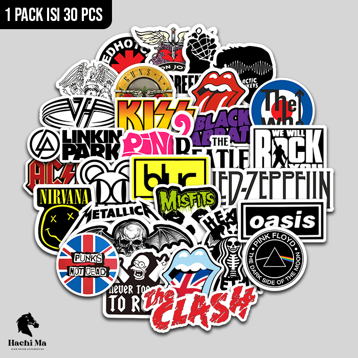 

STICKER PACK METAL ROCK BAND ANTI AIR | STICKER LAPTOP HELM KOMPUTER KOPER | VINYL LAMINTASI DOFF WATERPROOF
