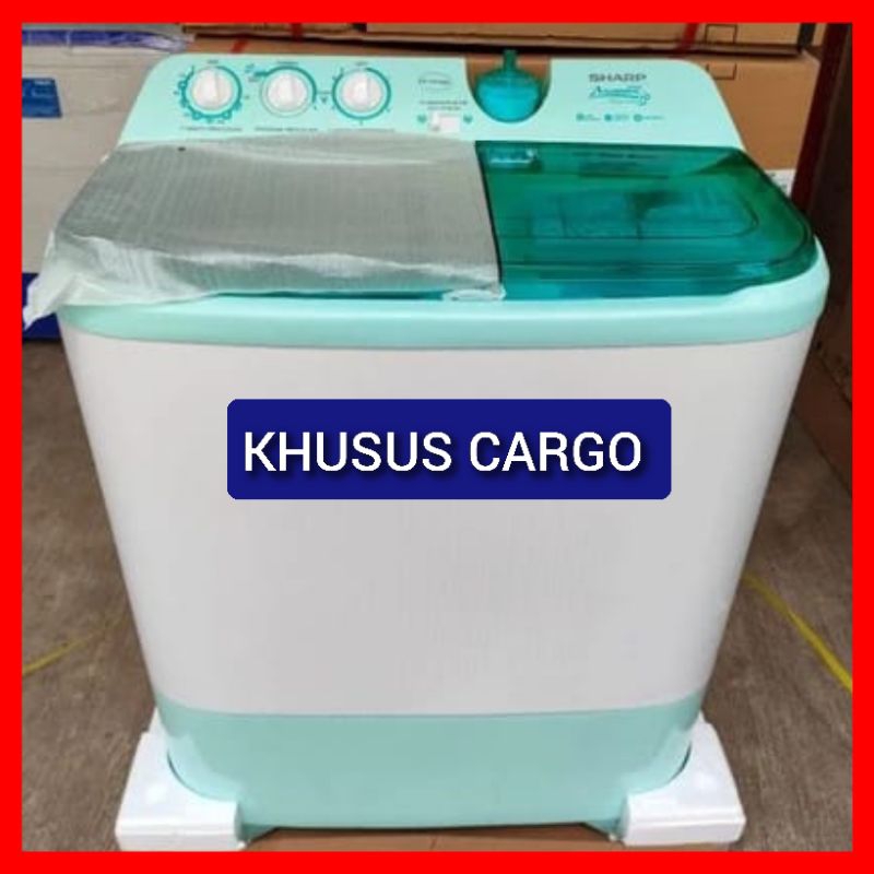 KHUSUS CARGO MESIN CUCI 2 TABUNG SHARP EST1070 10 KG AQUAMAGIC