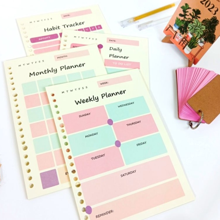 

Murah Banget LOOSELEAF DAILY PLANNER WEEKLY PLANNER MONTHLY PLANNER HABIT TRACKER by TOOKE