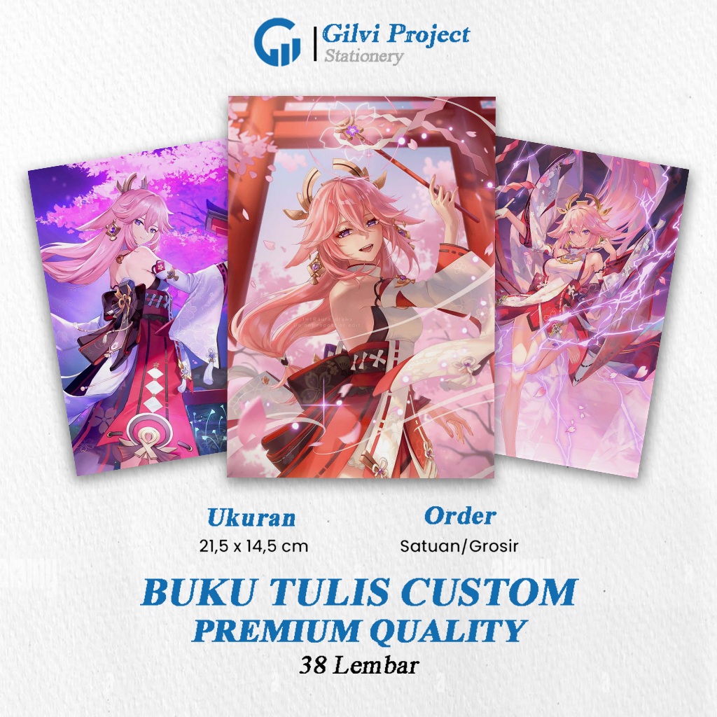 

Buku Tulis Yae Miko Genshin Impact / Buku Tulis Sekolah / Buku Tulis Catatan Notes Agenda Planner Jurnal Notebook Anime