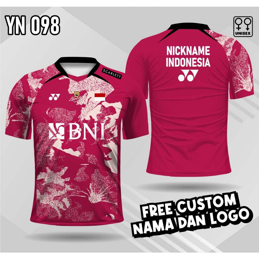 kaos jersey badminton bwf 2023 jersey bulu tangkis bwf free custom nama