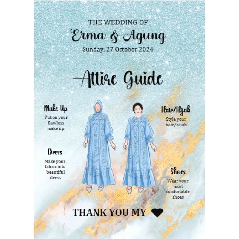 BRIDESMAID CARD + ATTIRE GUIDE + HANG TAG
