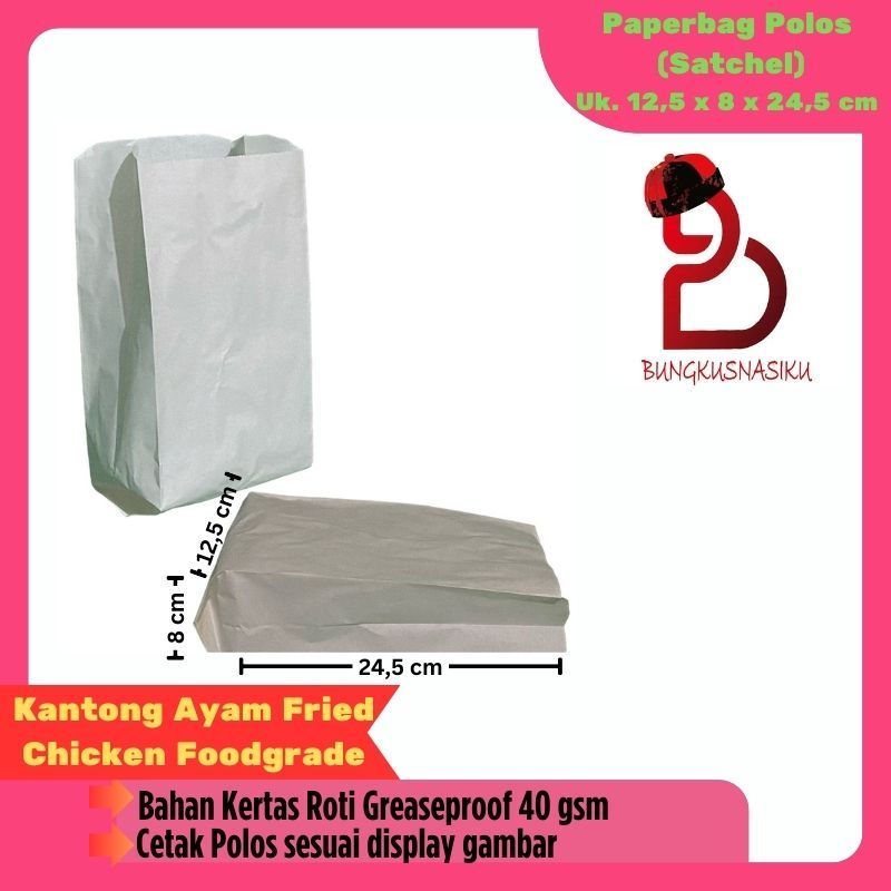 

Paperbag Polos (Satchel Bag) Uk. 12,5 x 8 x 24,5 cm isi 500 pcs/1 rim