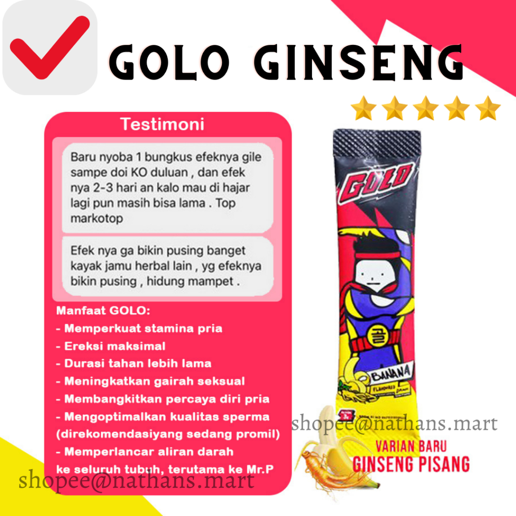 

Golo Ginseng Gingseng Pria Original Mr Mister Golo Gold - Sachet
