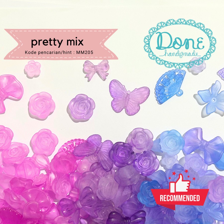 done handymade floral beads manik bunga diy meronce mm205