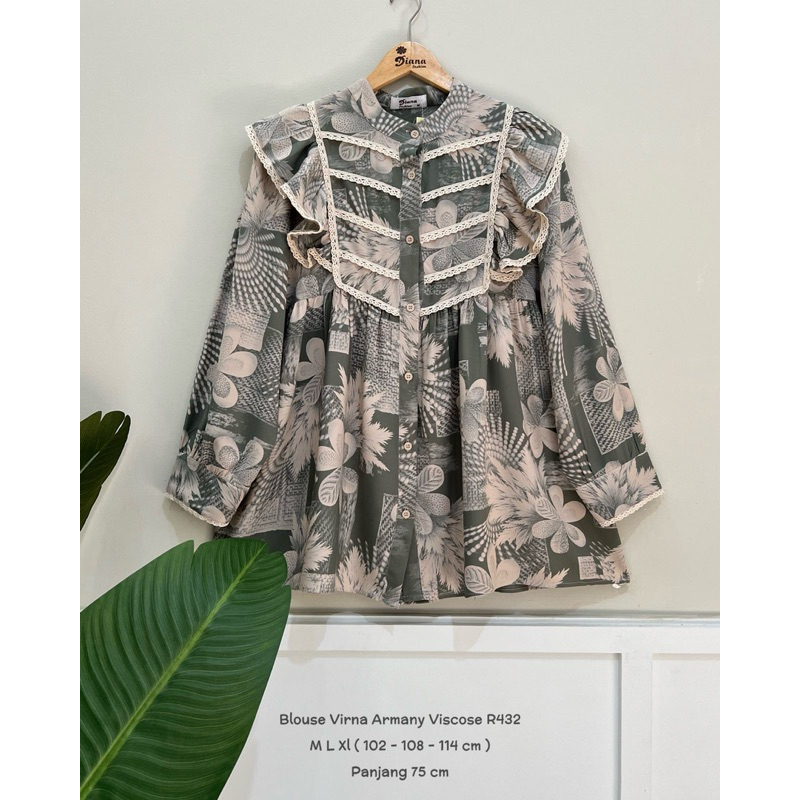 blus motif bunga //atasan wanita terbaru //atasan virall