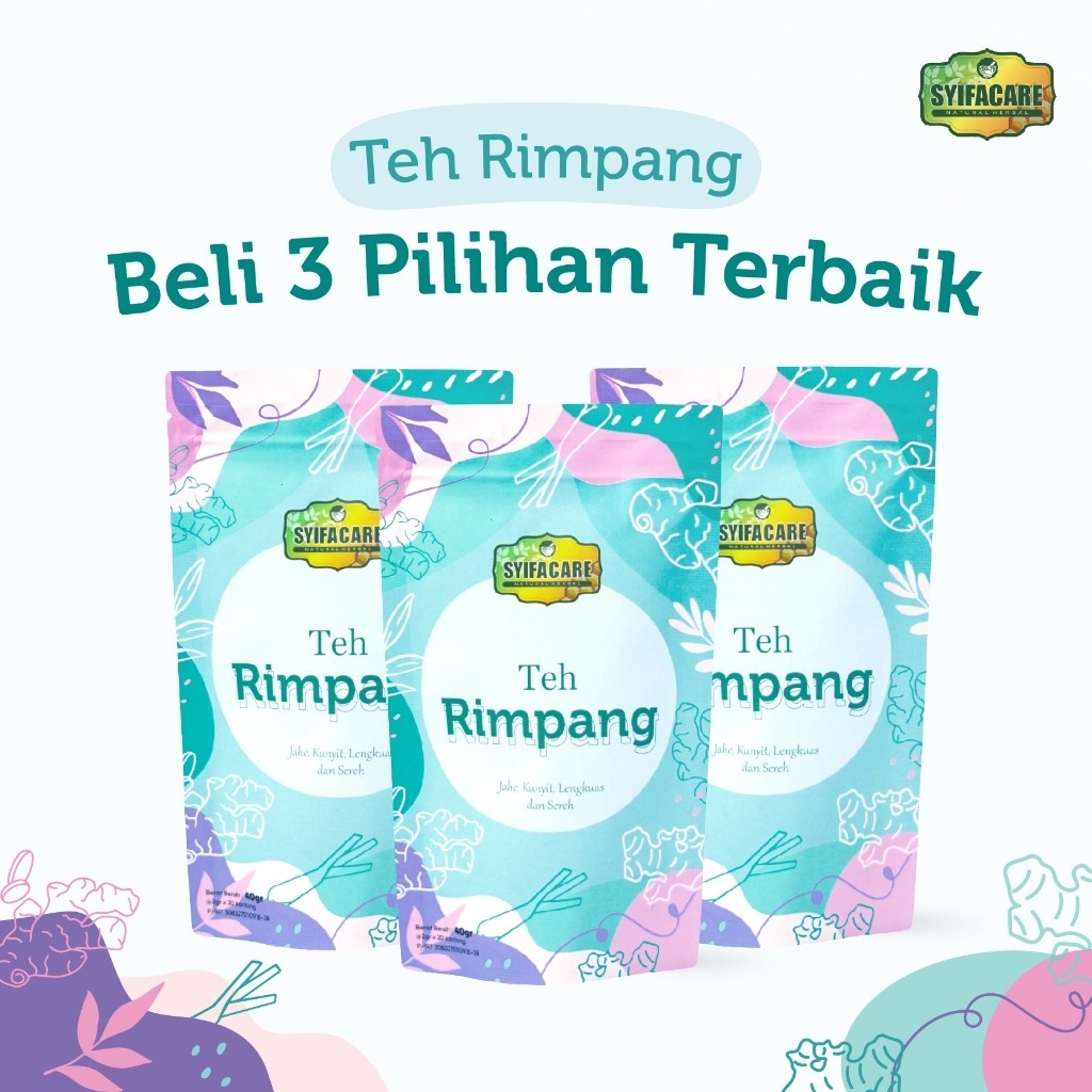 

Teh Celup - Teh Rimpang Syifacare [Paket 3 Pack Lebih Hemat] Dengan Bahan 100% Alami BPOM