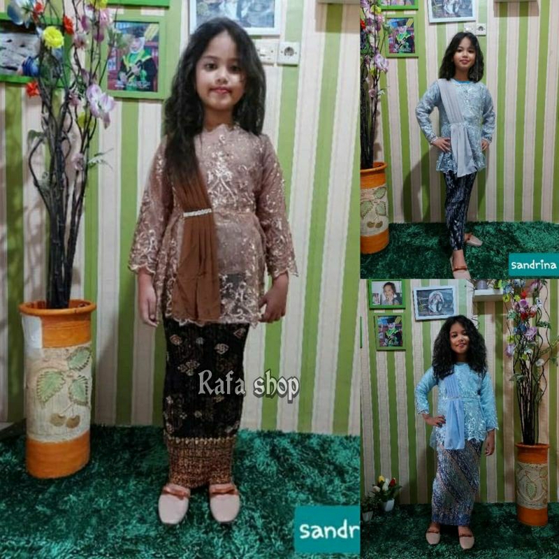 SETELAN KEBAYA ANAK / KEBAYA ANAK SD/ KEBAYA REMAJA/KEBAYA SELENDANG ANAK