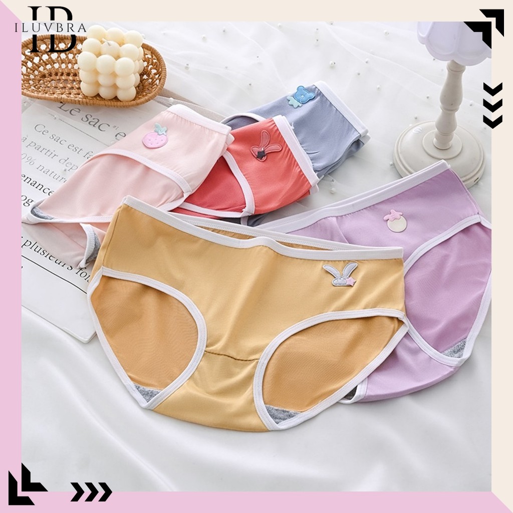 CUCI GUDANG CD1087 Celana Dalam Wanita Motif CD Kartun Warna Warni Anti Nyeplak Fashion  Imut