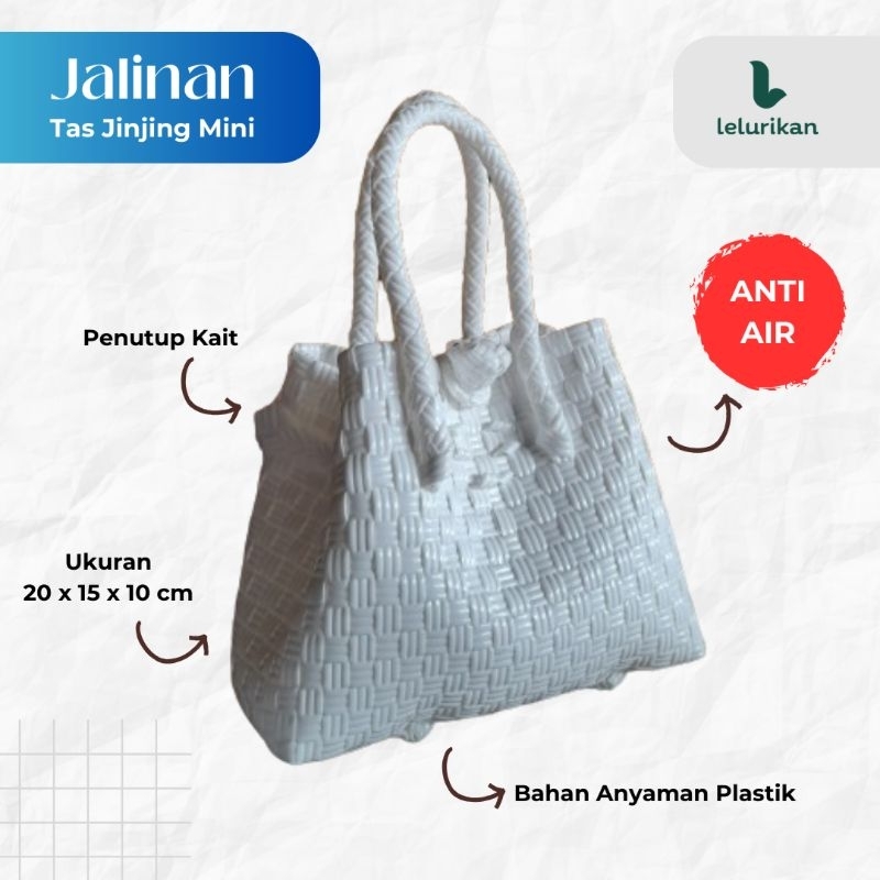 Tas Wanita Jinjing Anyaman Plastik Jalinan