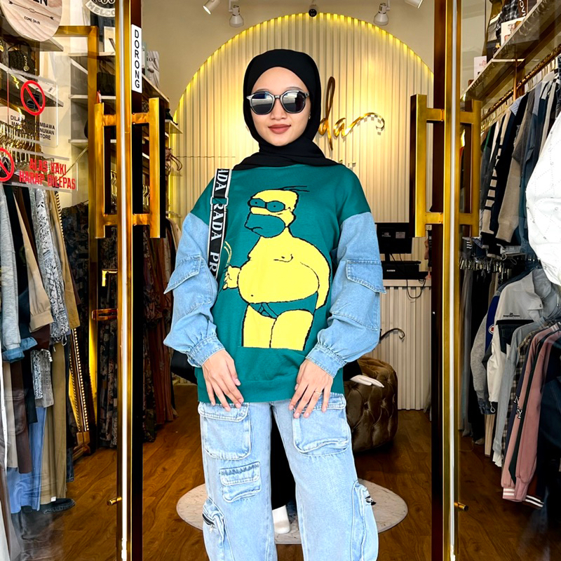 SWEATER KNITT JEANS CARGO BKK (character)