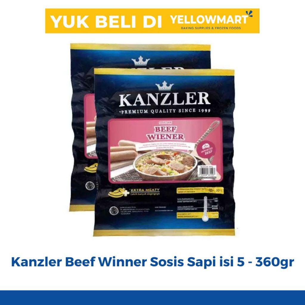 

Kanzler Beef Winner Sosis Sapi isi 5 - 360gr