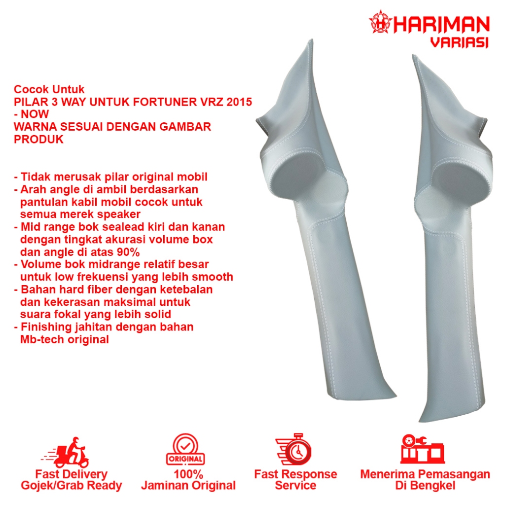 PILAR AUDIO 3 WAY FORTUNER VRZ 2015 - NOW