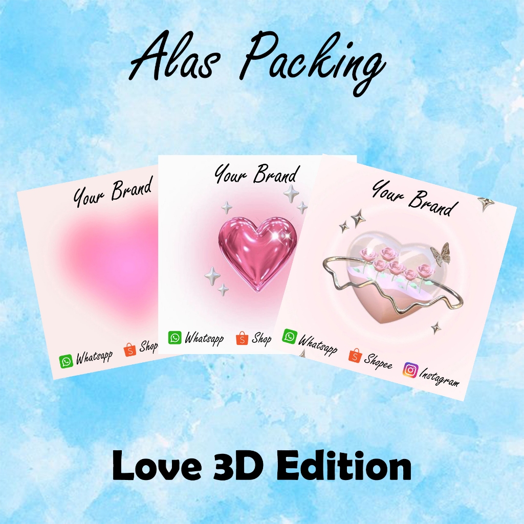 

ALAS PACKING 3D LOVE MURAH